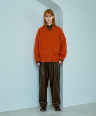 WEGO 【ユニセックス着用ITEM】カウチンニットカーディガン オレンジ