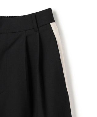 UNFILO L 【セットアップ着用可】マイビューティ 側章ワイドパンツ ブラック