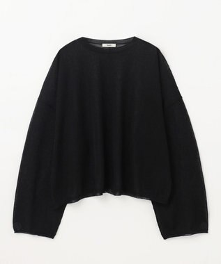 NAVE 【ReNAVE・洗える】シアーニット ロングスリーブ ブラック系