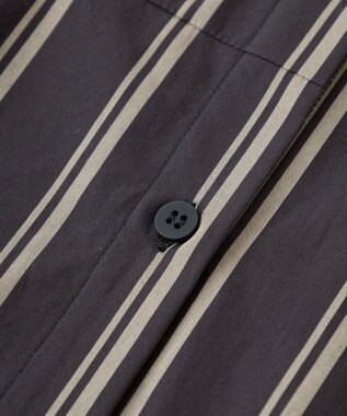 YECCA VECCA 2way袖デザインロングシャツ Stripe Black