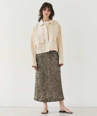 BEIGE， 【洗える】CUPHEA / アウトポケットジャケット Ecru