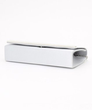 ANY SIS 【2WAY】パール調ラインクラッチ バッグ ライトグレー