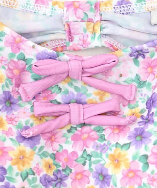 ANY KIDS 小花柄 セパレート水着 エクリュ