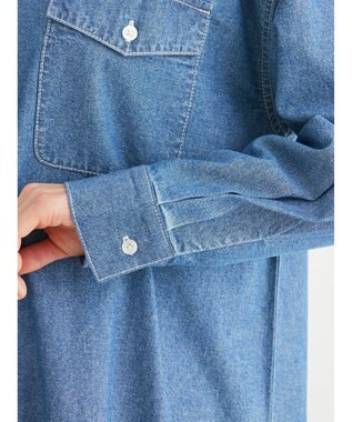 Green Parks ミディ丈デニムシャツワンピース Indigo