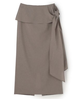 BEIGE， 【イージーケア・セットアップ対応】BATEAU / サイドディテール Iラインスカート Taupe
