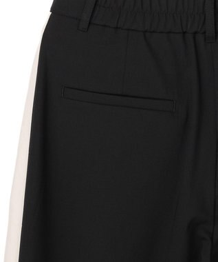 UNFILO L 【セットアップ着用可】マイビューティ 側章ワイドパンツ ブラック