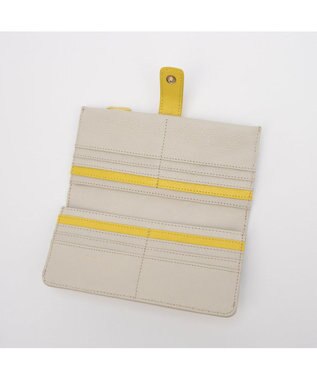 UNBILLION アトランタ ATLANTA / 牛革二つ折りカラーコンビ長財布 アイボリー