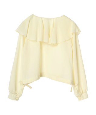 earth music&ecology ラッフルシアードロストブラウス Yellow