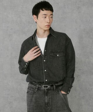 WEGO デニムウエスタンシャツ（LS） デニムブラックソノタ