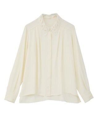 YECCA VECCA 2wayレース襟ブラウス Off White