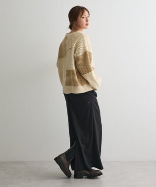 CRAFT STANDARD BOUTIQUE パッチワークニットプルオーバー Ivory