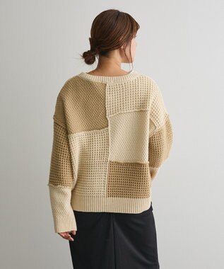 CRAFT STANDARD BOUTIQUE パッチワークニットプルオーバー Ivory