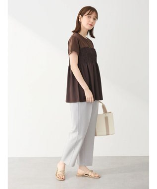 Green Parks シャーリングサテンドッキングプルオーバー Brown