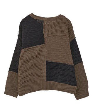 CRAFT STANDARD BOUTIQUE パッチワークニットプルオーバー Brown