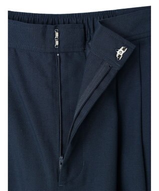 Green Parks 綿麻混タックテーパードパンツ Dark Navy