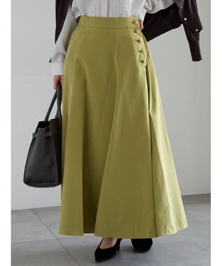 Te chichi サイドボタンピーチフレアスカート