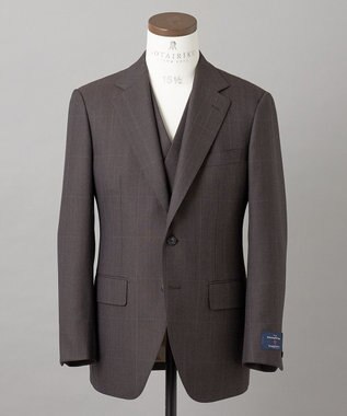 GOTAIRIKU 【ZEGNA/ゼニア】ISLANDFLEECE/アイランドフリース 3ピーススーツ（ブラウン×格子） ダークブラウン系4