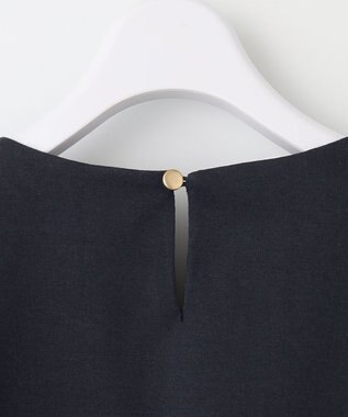 ANY SIS 【吸水速乾・UVケア・接触冷感】コンフォートジャージークリアフレンチスリーブ カットソー ネイビー