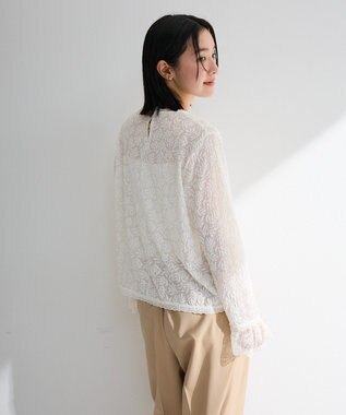 Green Parks 総レースプルオーバー Ecru