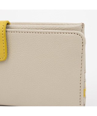 UNBILLION アトランタ ATLANTA / 牛革二つ折りカラーコンビ長財布 アイボリー