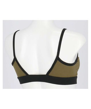 une nana cool 綿ベア天竺 カラーブロッキング ノンワイヤーブラジャー OV