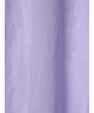 Green Parks インド綿　パイピングバンドカラーシャツチュニック Purple