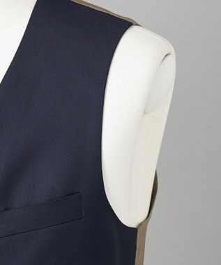 GOTAIRIKU シワになりにくい【御幸毛織/みゆきけおり】Superior160s 3ピーススーツ（ネイビー） ネイビー系