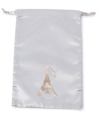 Chacott エッフェル半メッシュ巾着M パールグレー