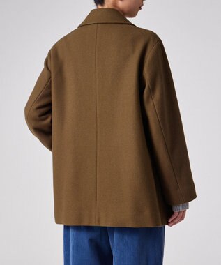 Paul Smith ウールカルゼ ショート ピーコート ブラウン