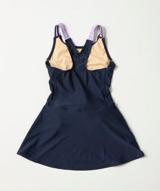 OP／FILA 【FILA】Aラインワンピース スクール水着 ネイビー×パープル