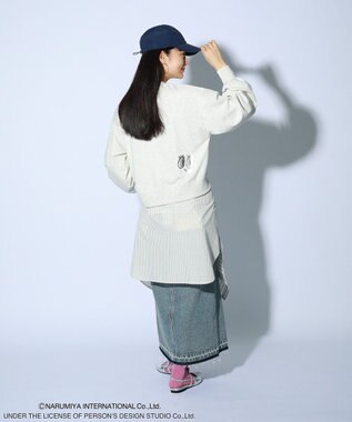 Green Parks ＡＮＧＥＬ　ＢＬＵＥ箔プリントＺＩＰカーディガン Oatmeal