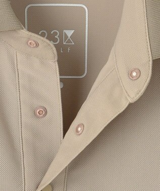 23区GOLF 【MEN】機能に優れた新素材「AIR TOOL」ポケットポロシャツ ベージュ系