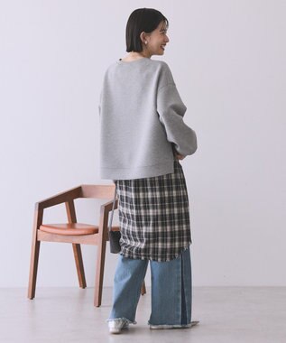 AMERICAN HOLIC 【WEB限定】サイドスリットポンチプルオーバー Gray Mixture