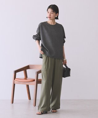 AMERICAN HOLIC 【WEB限定】サイドスリットポンチプルオーバー Dark Gray Mixture