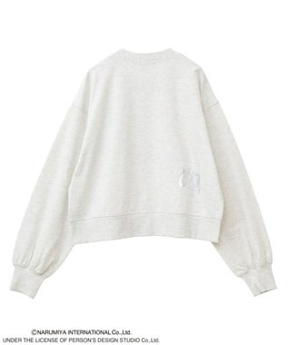 Green Parks ＡＮＧＥＬ　ＢＬＵＥ箔プリントＺＩＰカーディガン Oatmeal