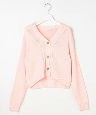 Feroux ゆるニット カーディガン ピンク系