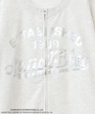 Green Parks ＡＮＧＥＬ　ＢＬＵＥ箔プリントＺＩＰカーディガン Oatmeal