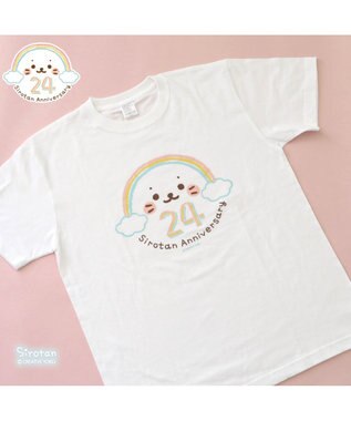 Mother garden しろたん 24周年アニバーサリー柄 Tシャツ 半袖 白~オフホワイト
