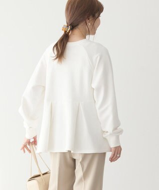 AMERICAN HOLIC 袖ボリュームペプラムスウェット Off White