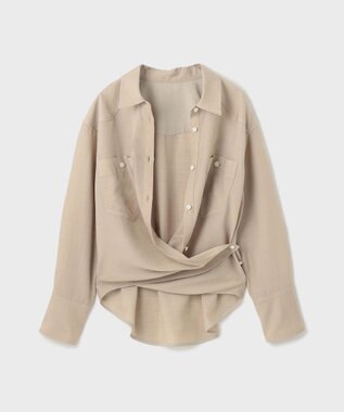 GRACE CONTINENTAL シアー2wayウエスタンシャツ ベージュ