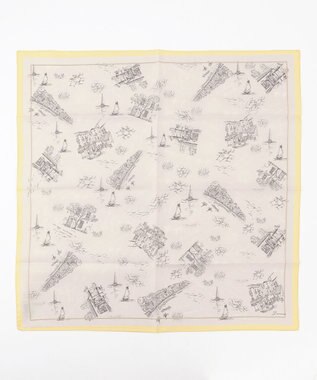 J.PRESS LADIES Sud de la France スクエア スカーフ ライトグレー系5