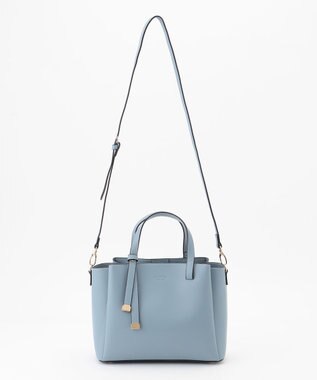 LA BAGAGERIE 【MONICA】ボウタイリボンハンドバッグ ブルー