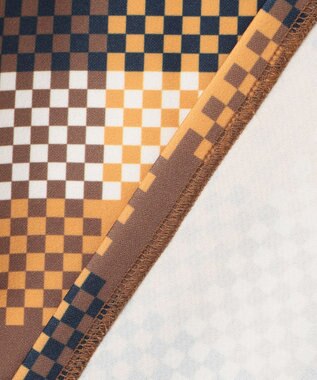 23区GOLF 【MEN】【吸水速乾・UVケア】 チェック柄プリント 長袖シャツ イエロー系3