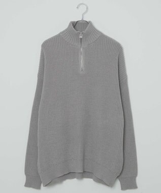 WEGO オーバーフィットハーフジッププルオーバー ライトグレー