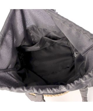 UNBILLION カシュカシュ cachecache / 下がりリボン柄編みトート GY