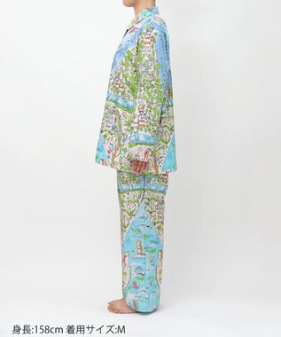 tsumori chisato SLEEP ツモリチサト パジャマ 綿100%(本体) サテン 長袖 長ズボン レディース UDX506/ワコール サックス