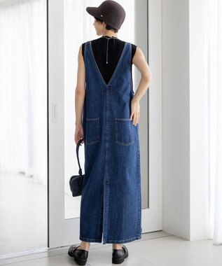 23区 L 【RED CARD TOKYO×23区】デニム サロペット ワンピース ミッドブルー系