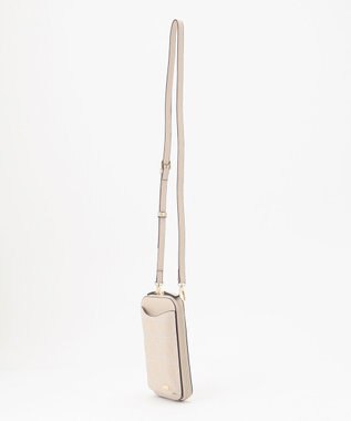 LA BAGAGERIE 【レザー×ステッチ】スマホポシェット アイボリー