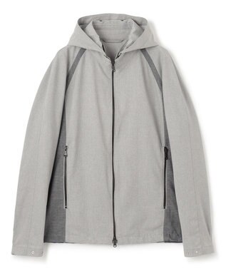 JOSEPH HOMME クールドッツストレッチ　フードブルゾン ライトグレー系