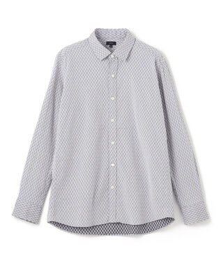 JOSEPH HOMME アロージャガードストレッチ　レギュラーカラーシャツ ライトグレー系
